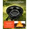 Black 19-Inch Propane Fire Pit 53,000 BTU Portable Gas Firebowl with Grill